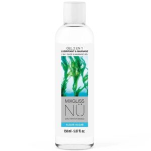 Mixgliss - Gel Nü 2 en 1 Lubricante Base Agua y Masaje Nuru Alga 150 Ml