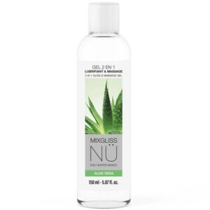 Mixgliss - Gel Nü 2 en 1 Lubricante Base Agua y Masaje Nuru Aloe Vera 150 Ml