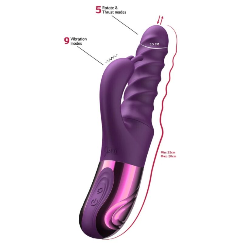 She.e.o - Vibrador Rabbit Swirl Morado 3 She.e.o - Vibrador Rabbit Swirl Morado - Imagen 3