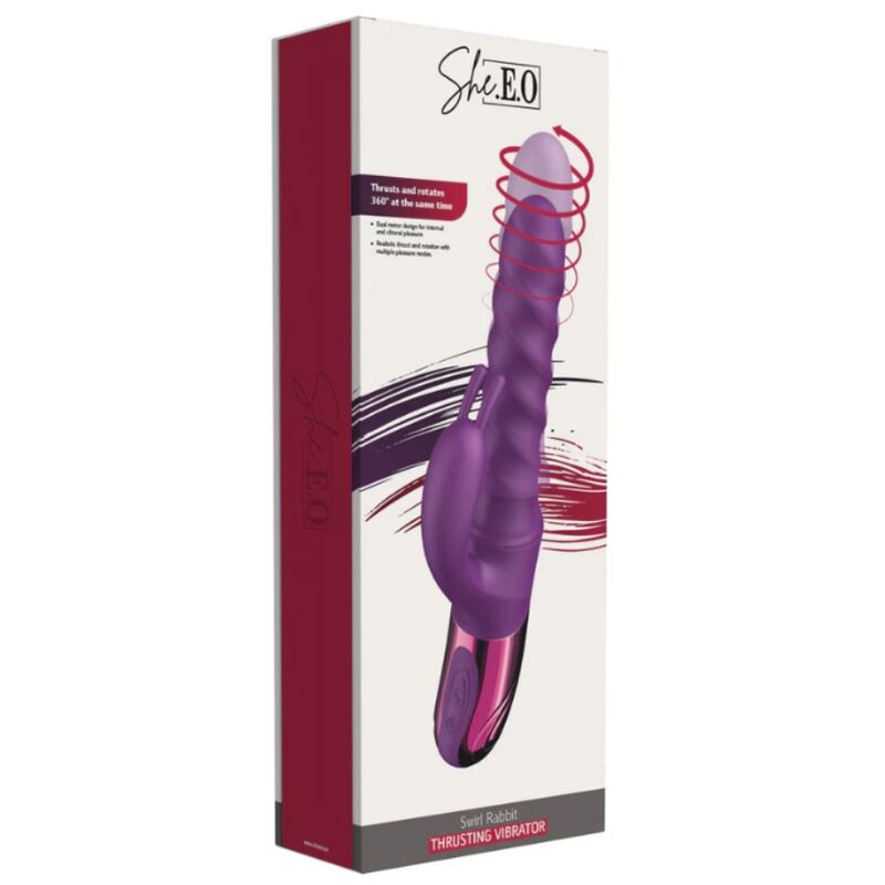 She.e.o - Vibrador Rabbit Swirl Morado 4 She.e.o - Vibrador Rabbit Swirl Morado - Imagen 4