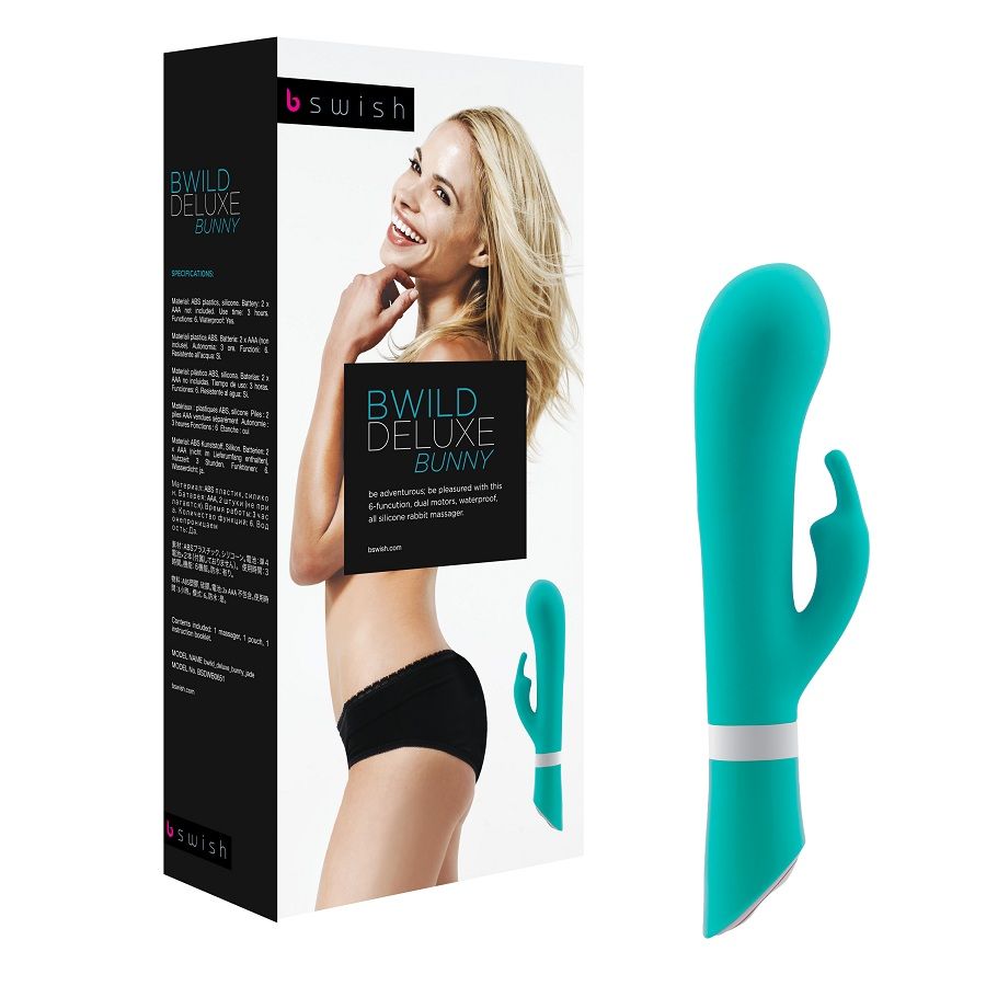 B Swish - Bwild Deluxe Bunny Rabbit Vibrator Jade 1 B Swish - Bwild Deluxe Bunny Rabbit Vibrator Jade