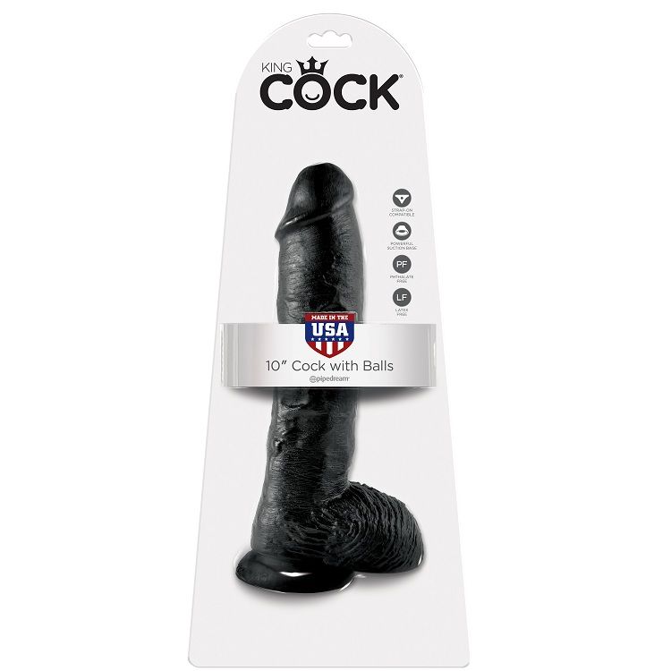 King Cock - Pene Realistico Negro 25.4 Cm 5 King Cock - Pene Realistico Negro 25.4 Cm - Imagen 5