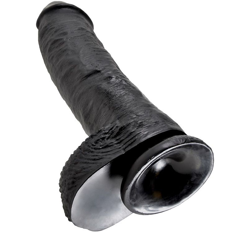 King Cock - Pene Realistico Negro 25.4 Cm 3 King Cock - Pene Realistico Negro 25.4 Cm - Imagen 3