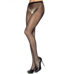 Leg Avenue - Panties de Nylon con Abertura en la Entrepierna Plus