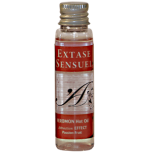 Extase Sensual - Aceite Masaje Efecto Calor con Feromonas Fruta de la Pasion Viaje 35 Ml