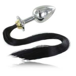 Metal Hard - Plug Anal Acero con Cola 8.89cm
