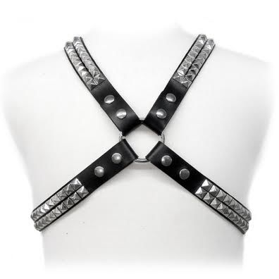 Leather Body - Pyramid Stud Harness 1 Leather Body - Pyramid Stud Harness