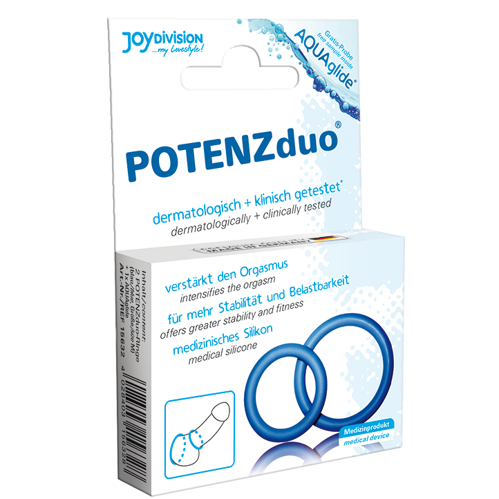 Joydivision Potenzduo - Anillos Para Pene Azul 2 Joydivision Potenzduo - Anillos Para Pene Azul - Imagen 2