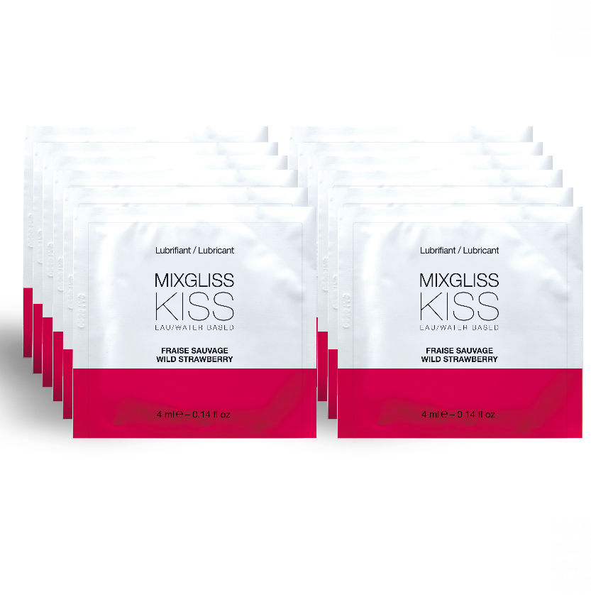 Mixgliss - Lubricante Base Agua Sabor A Fresa 12 Monodosis 4 Ml 1 Mixgliss - Lubricante Base Agua Sabor A Fresa 12 Monodosis 4 Ml