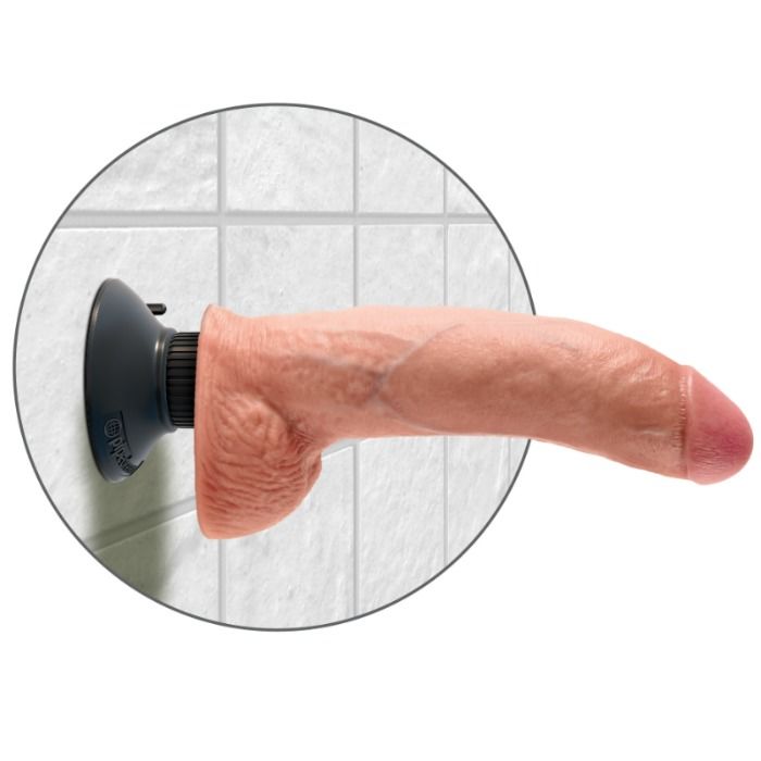 King Cock - Dildo Vibrador Con Testiculos 23 Cm Natural 3 King Cock - Dildo Vibrador Con Testiculos 23 Cm Natural - Imagen 3