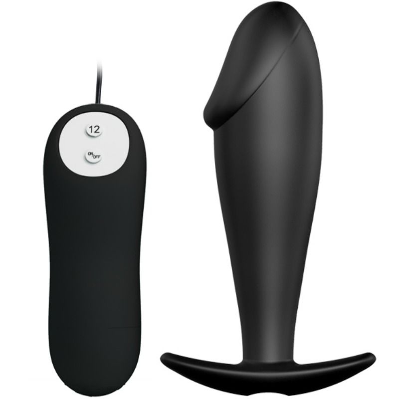 Pretty Love - Plug Anal Silicona Forma Pene Y 12 Modos Vibración Negro 1 Pretty Love - Plug Anal Silicona Forma Pene Y 12 Modos Vibración Negro