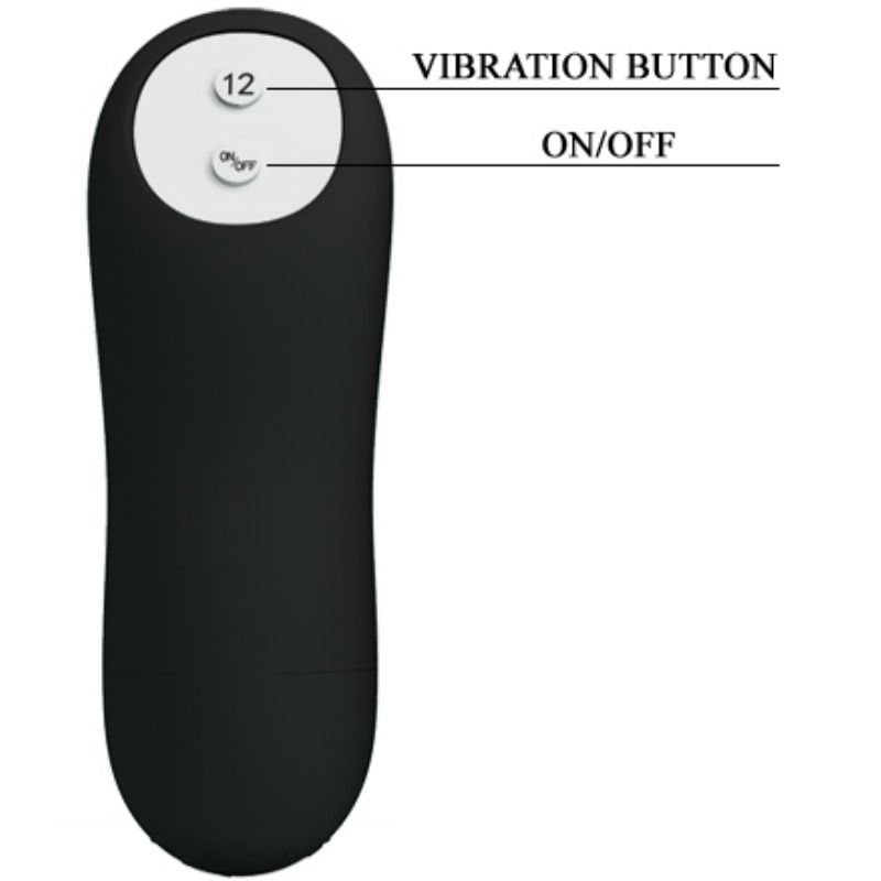Pretty Love - Plug Anal Silicona Forma Pene Y 12 Modos Vibración Negro 5 Pretty Love - Plug Anal Silicona Forma Pene Y 12 Modos Vibración Negro - Imagen 5