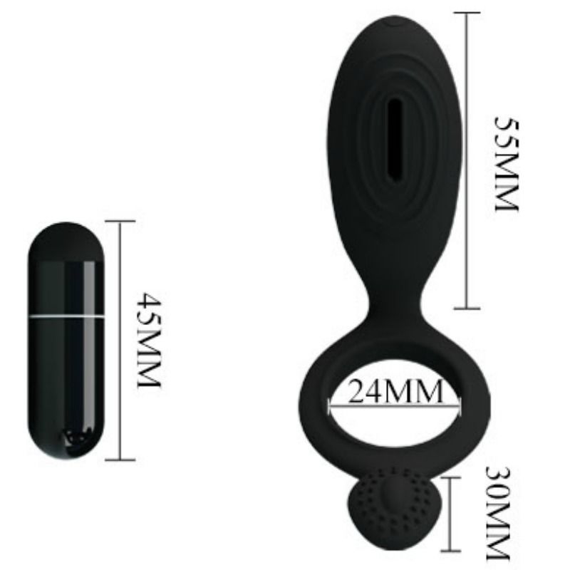 Pretty Love - Ethel Anillo Vibrador Con Estimulador 5 Pretty Love - Ethel Anillo Vibrador Con Estimulador - Imagen 5