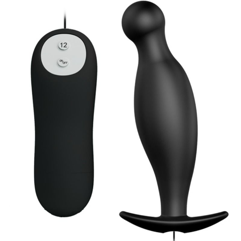 Pretty Love - Plug Anal Silicona 12 Modos Vibración Negro 1 Pretty Love - Plug Anal Silicona 12 Modos Vibración Negro