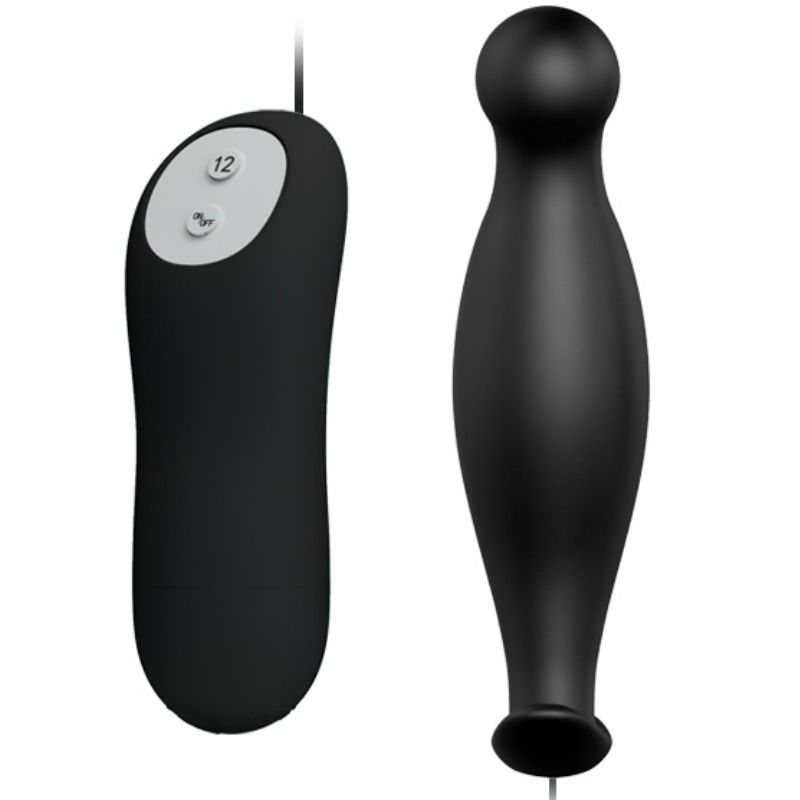 Pretty Love - Plug Anal Silicona 12 Modos Vibración Negro 2 Pretty Love - Plug Anal Silicona 12 Modos Vibración Negro - Imagen 2