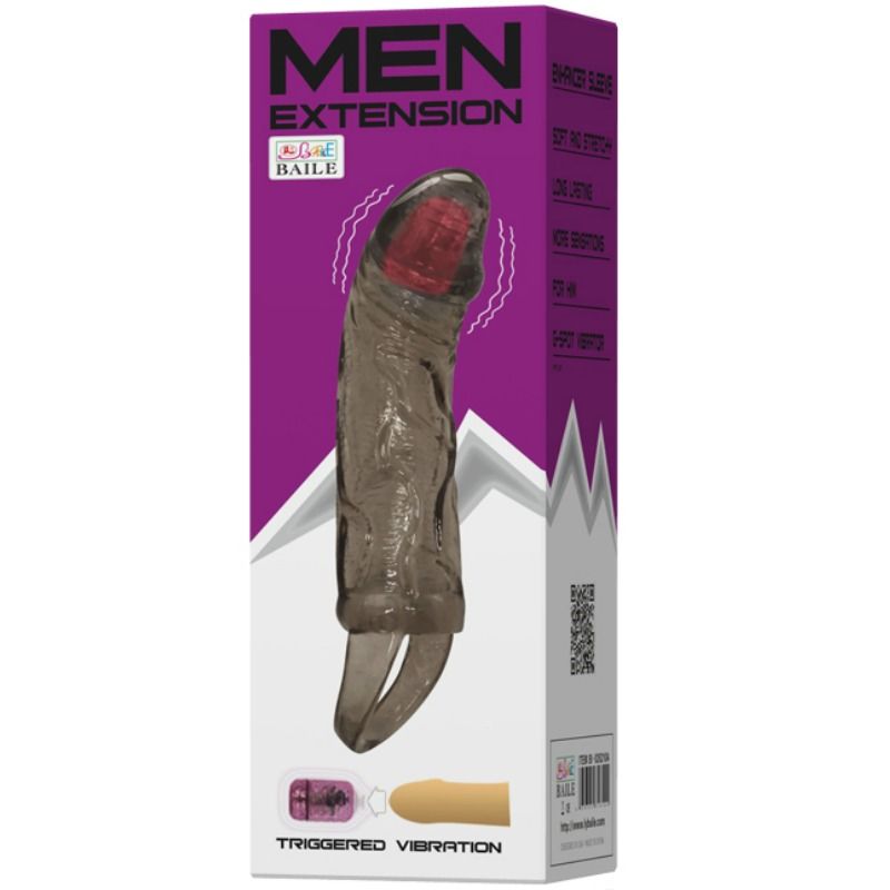Baile - Funda Extensora Pene Con Vibración Y Strap Para Testículos 13.5 Cm 2 Baile - Funda Extensora Pene Con Vibración Y Strap Para Testículos 13.5 Cm - Imagen 2