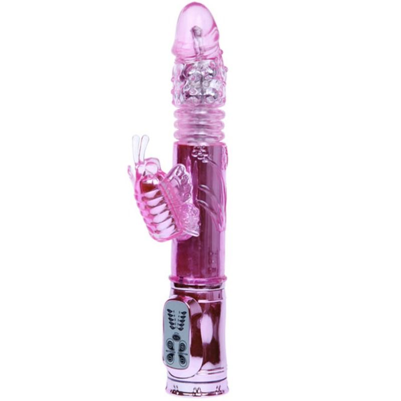 Baile - Vibrador Recargable Con Rotacion Y Estimulador Throbbing Butterf 1 Baile - Vibrador Recargable Con Rotacion Y Estimulador Throbbing Butterf
