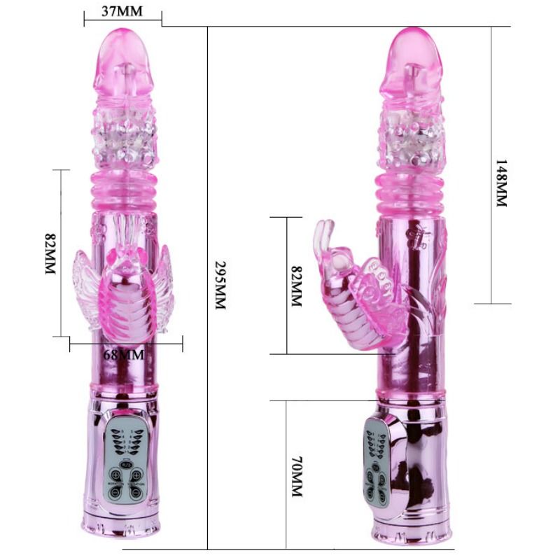 Baile - Vibrador Recargable Con Rotacion Y Estimulador Throbbing Butterf 6 Baile - Vibrador Recargable Con Rotacion Y Estimulador Throbbing Butterf - Imagen 6