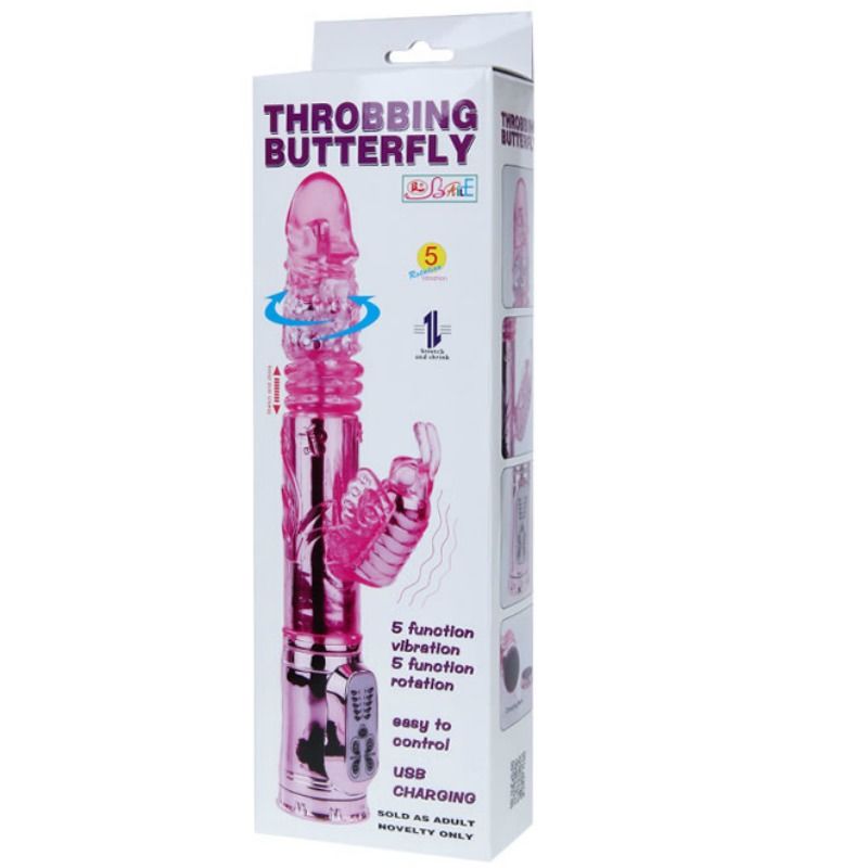 Baile - Vibrador Recargable Con Rotacion Y Estimulador Throbbing Butterf 9 Baile - Vibrador Recargable Con Rotacion Y Estimulador Throbbing Butterf - Imagen 9