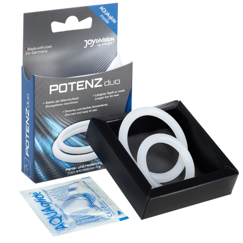 Joydivision Potenzduo - Anillos Para Pene Blanco 2 Joydivision Potenzduo - Anillos Para Pene Blanco - Imagen 2