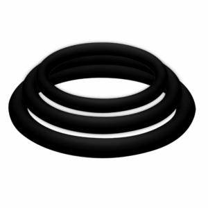 Joydivision Potenzduo - Plus Pack 3 Anillos para Pene Negro - S, M,