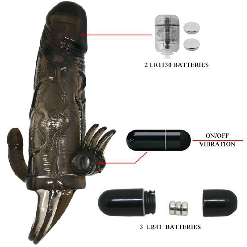Baile - Brave Man Funda Pene Anal Y Clitoris Vibrador 16.5 Cm Negro 8 Baile - Brave Man Funda Pene Anal Y Clitoris Vibrador 16.5 Cm Negro - Imagen 8