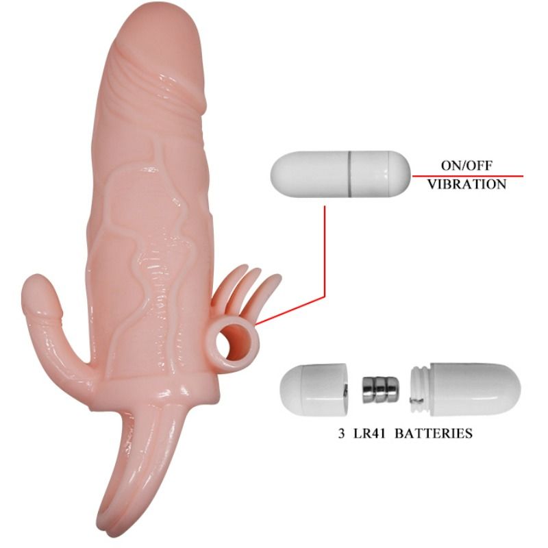 Baile - Brave Man Funda Pene Anal Y Clítoris Vibrador 16.5 Cm Natural 8 Baile - Brave Man Funda Pene Anal Y Clítoris Vibrador 16.5 Cm Natural - Imagen 8