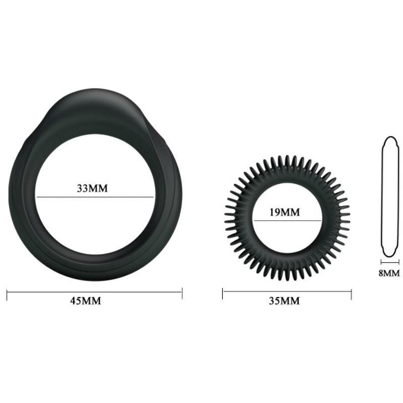 Baile - Kit 2 Anillos Silicona Ring Manhood 5 Baile - Kit 2 Anillos Silicona Ring Manhood - Imagen 5