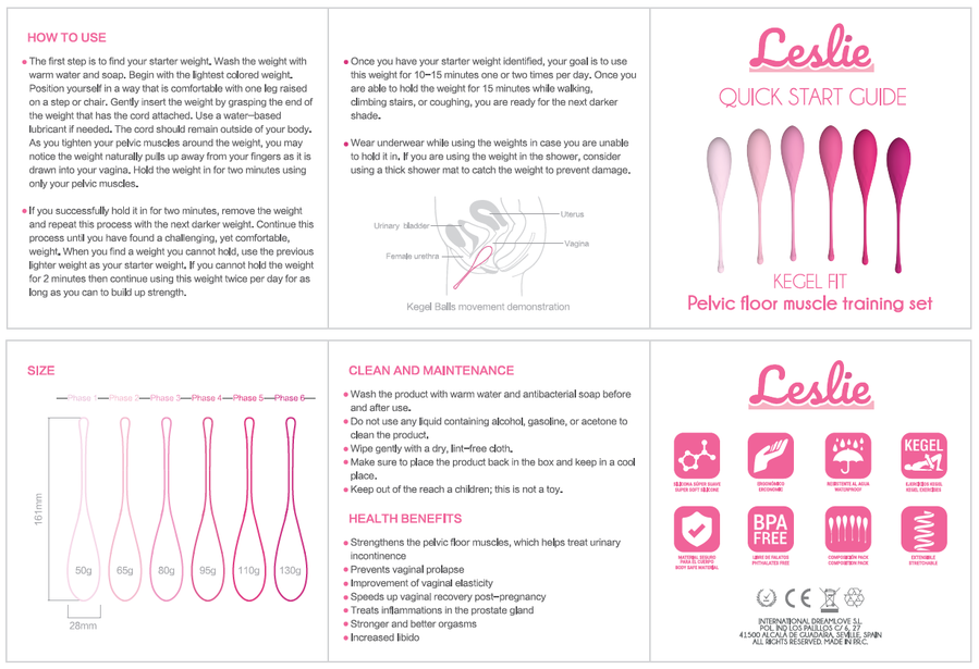 Leslie - Kegel Fit Entregador Suelo Pelvico 6 Pesos 15 Leslie - Kegel Fit Entregador Suelo Pelvico 6 Pesos - Imagen 15