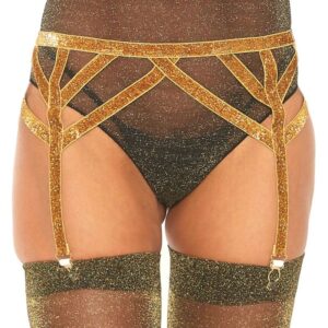 Leg Avenue - Liguero Lurex Dorado