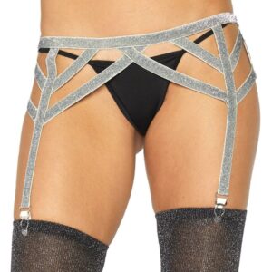 Leg Avenue - Liguero Lurex Plateado