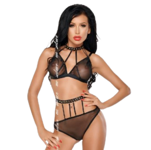 Me-Seduce - Dotty Set Dos Piezas Negro