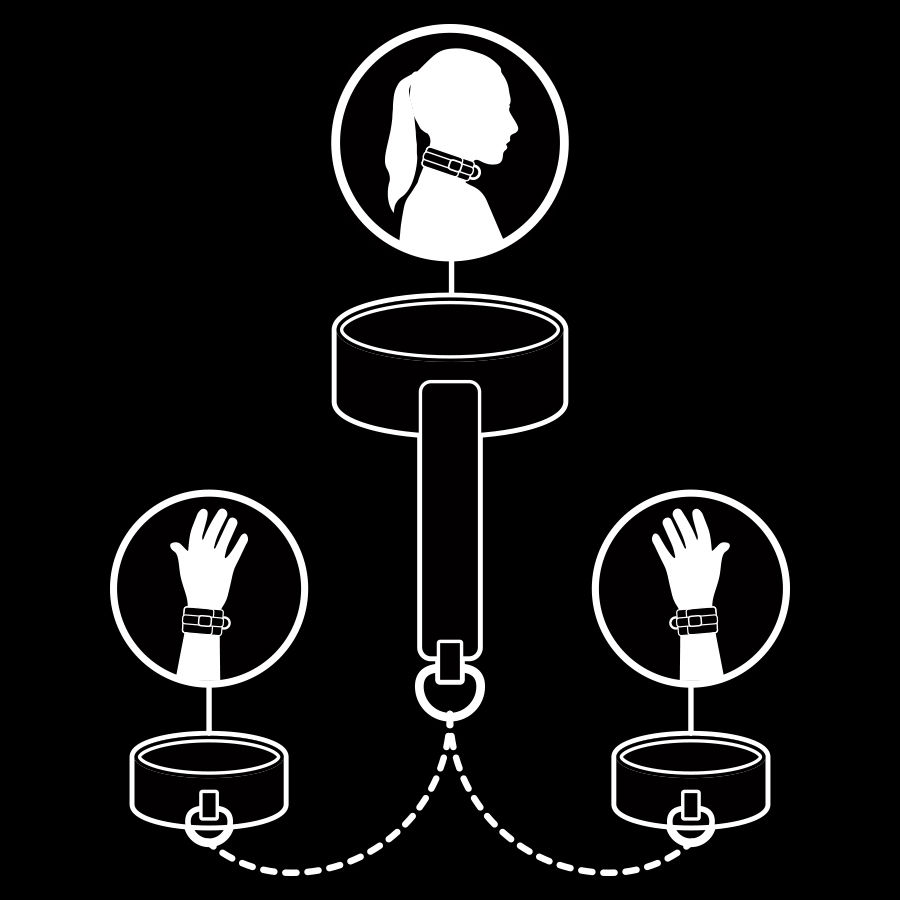 Fetish Submissive - Collar Y Esposas Cuero Vegano Con Forro De Neopreno 3 Fetish Submissive - Collar Y Esposas Cuero Vegano Con Forro De Neopreno - Imagen 3