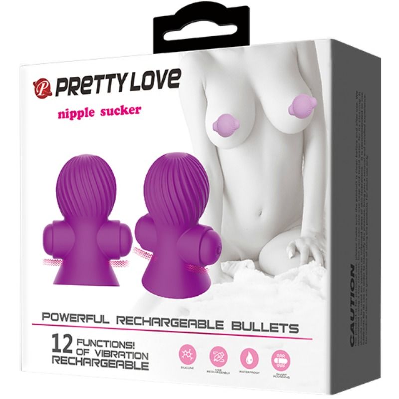 Pretty Love - Estimuladores Pezones 12 Modos Vibración Lila 8 Pretty Love - Estimuladores Pezones 12 Modos Vibración Lila - Imagen 8