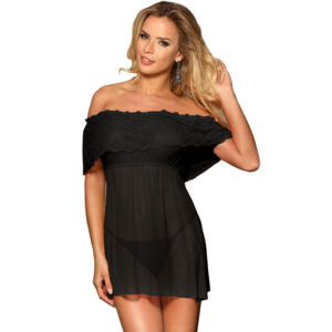 Subblime - Set Vestido Corto + Tanga Negro