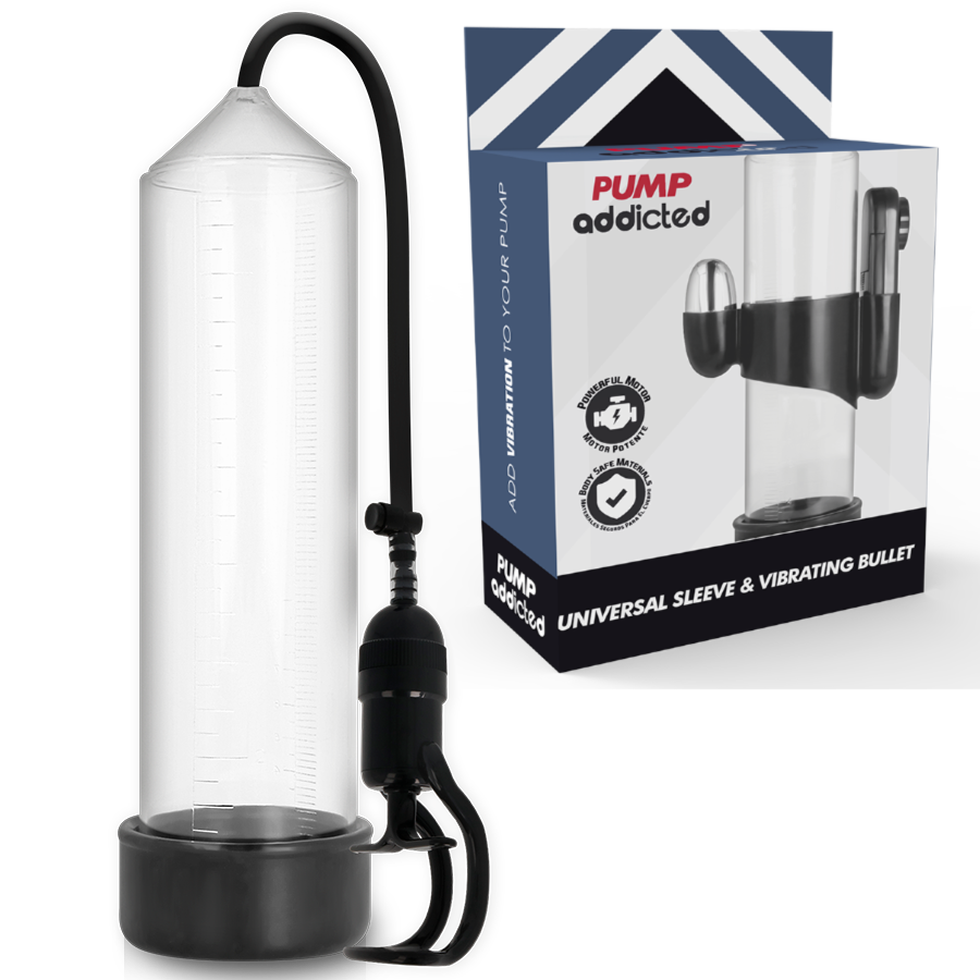 Pump Addicted - Bomba Erección Rx5 Transparente Con Vibrador 1 Pump Addicted - Bomba Erección Rx5 Transparente Con Vibrador
