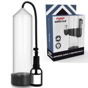 Pump Addicted - Bomba Erección Rx7 Transparente con Vibrador