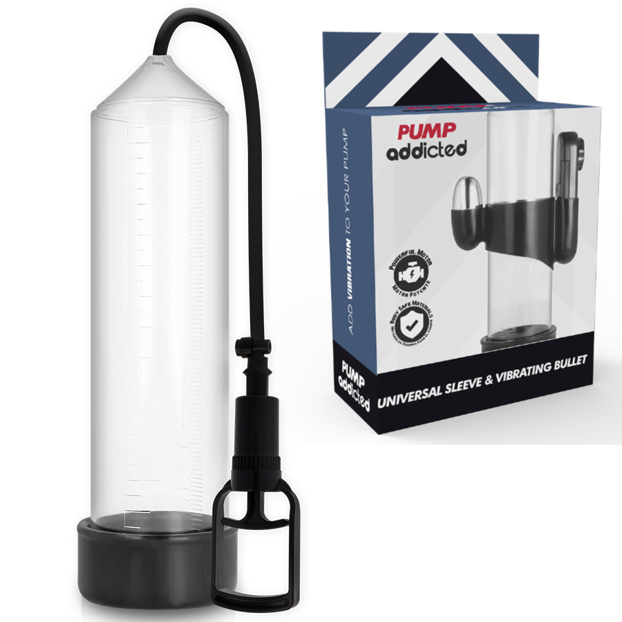 Pump Addicted - Bomba Erección Rx7 Transparente Con Vibrador 1 Pump Addicted - Bomba Erección Rx7 Transparente Con Vibrador