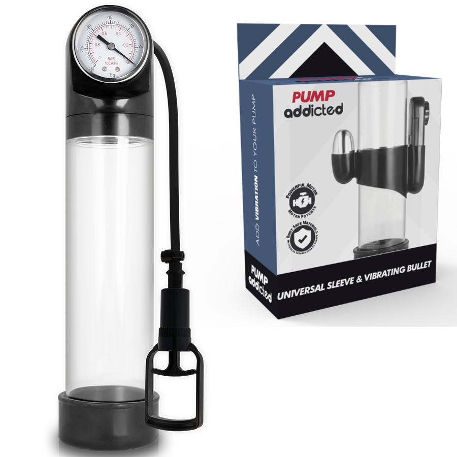 Pump Addicted - Bomba Erección Rx9 Transparente Con Vibrador 1 Pump Addicted - Bomba Erección Rx9 Transparente Con Vibrador