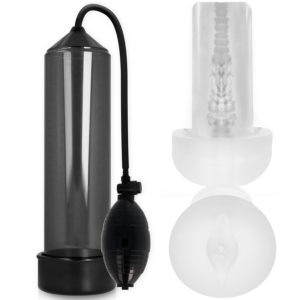 Pump Addicted - Rx3 Bomba Erección Negro con Masturbador