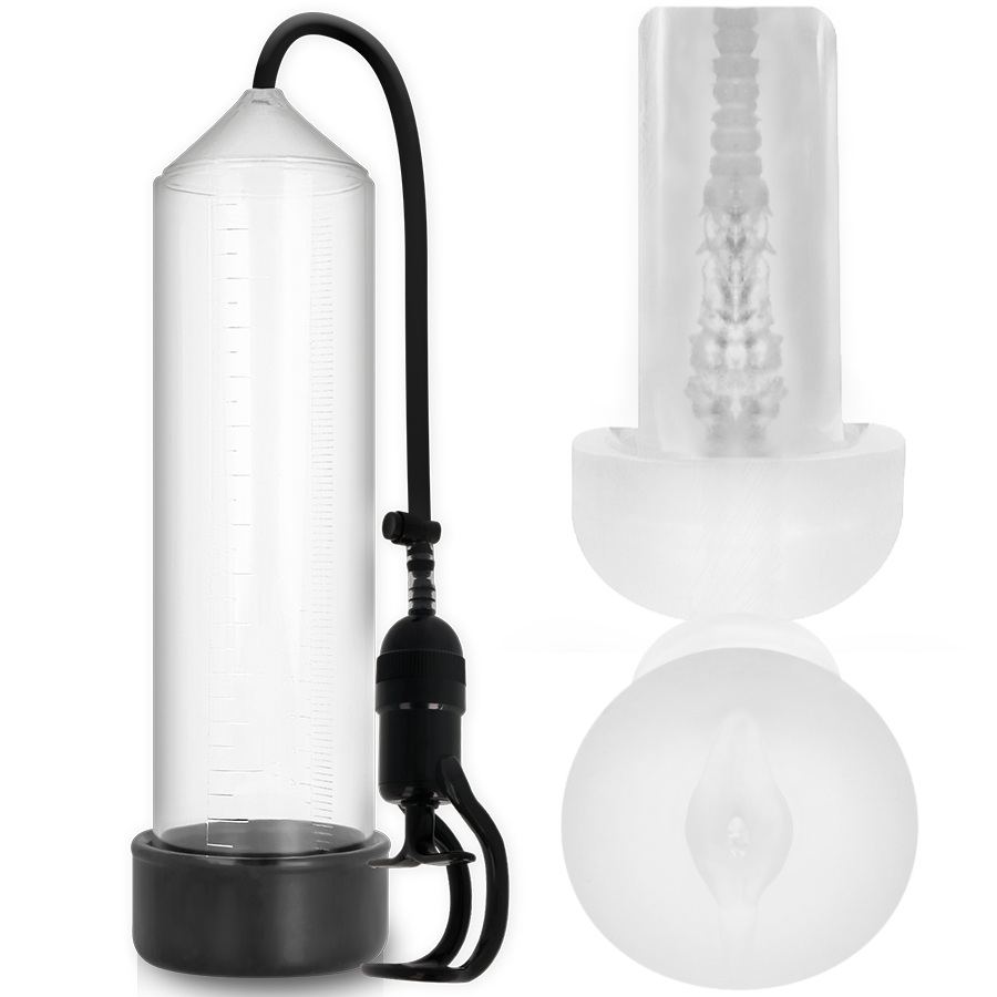 Pump Addicted - Bomba Erección Rx5 Transparente Con Masturbador 1 Pump Addicted - Bomba Erección Rx5 Transparente Con Masturbador