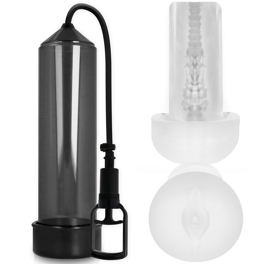 Pump Addicted - Bomba Erección Rx7 Negro Con Masturbador 1 Pump Addicted - Bomba Erección Rx7 Negro Con Masturbador