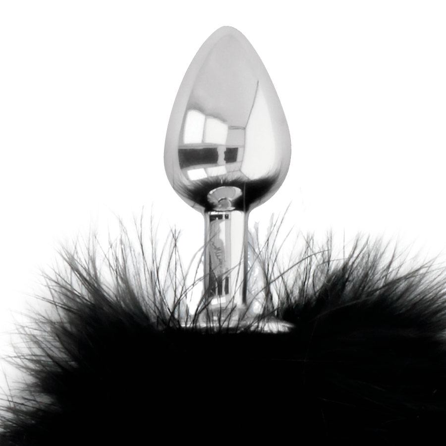 Darkness - Extra Buttplug Anal Con Cola Negro 7 Cm 3 Darkness - Extra Buttplug Anal Con Cola Negro 7 Cm - Imagen 3