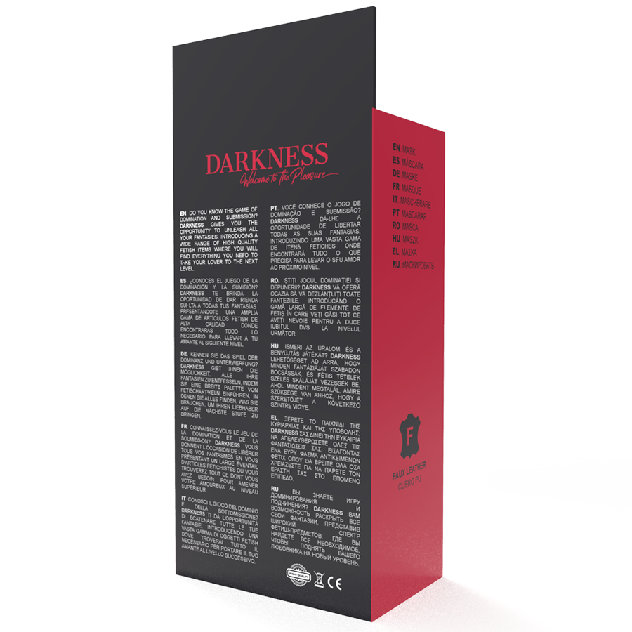 Darkness - Máscara Antifaz High Quality Rojo 6 Darkness - Máscara Antifaz High Quality Rojo - Imagen 6