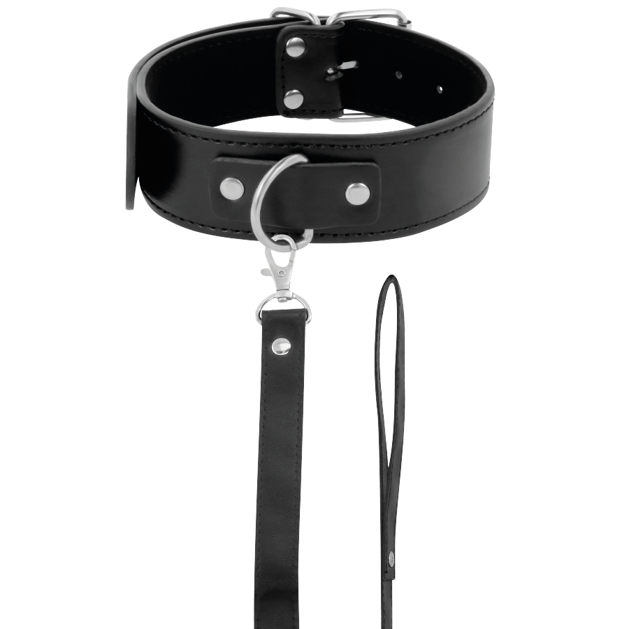 Darkness - Collar De Postura Con Cadena Leather 2 Darkness - Collar De Postura Con Cadena Leather - Imagen 2