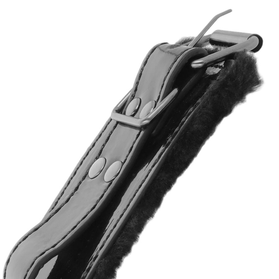 Darkness - Esposas Cuero Ajustables Manos Negro Con Candado 3 Darkness - Esposas Cuero Ajustables Manos Negro Con Candado - Imagen 3