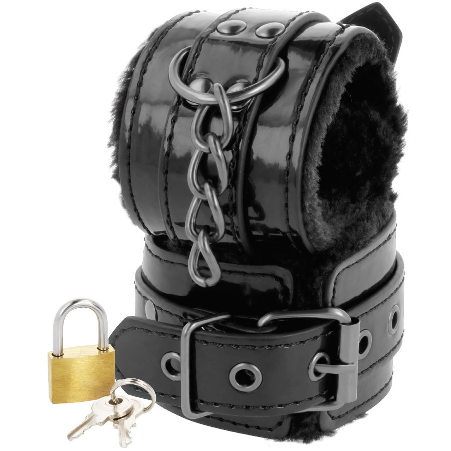 Darkness - Esposas Cuero Ajustables Tobillos Negro Con Candado 3 Darkness - Esposas Cuero Ajustables Tobillos Negro Con Candado - Imagen 3