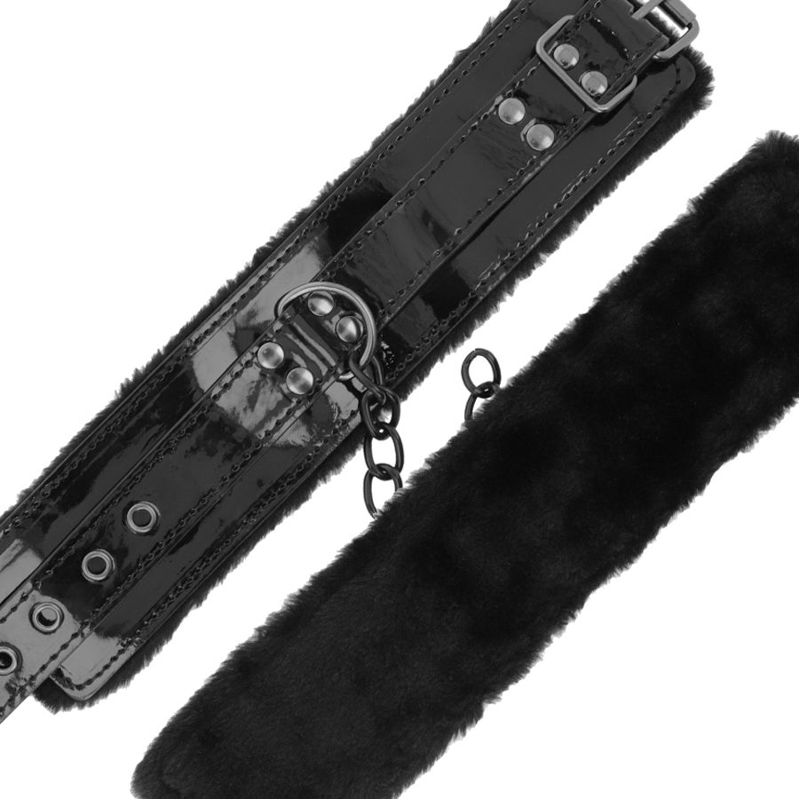 Darkness - Esposas Cuero Ajustables Tobillos Negro Con Candado 6 Darkness - Esposas Cuero Ajustables Tobillos Negro Con Candado - Imagen 6