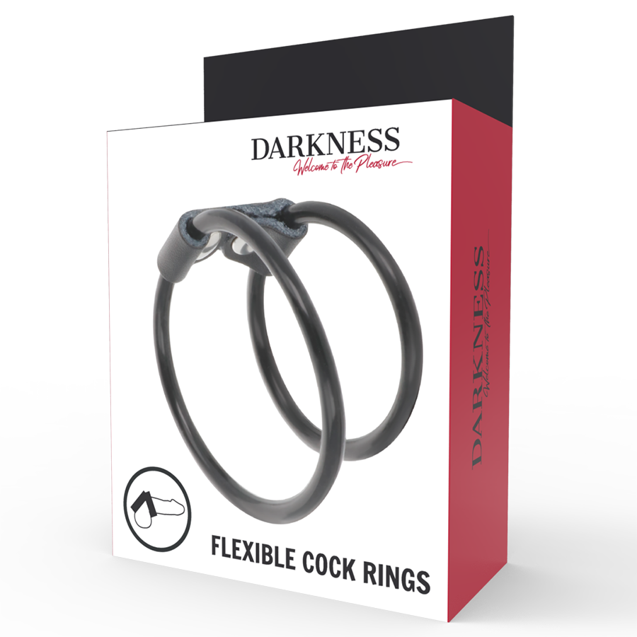Darkness - Anilla Flexible Doble Para El Pene 4 Darkness - Anilla Flexible Doble Para El Pene - Imagen 4