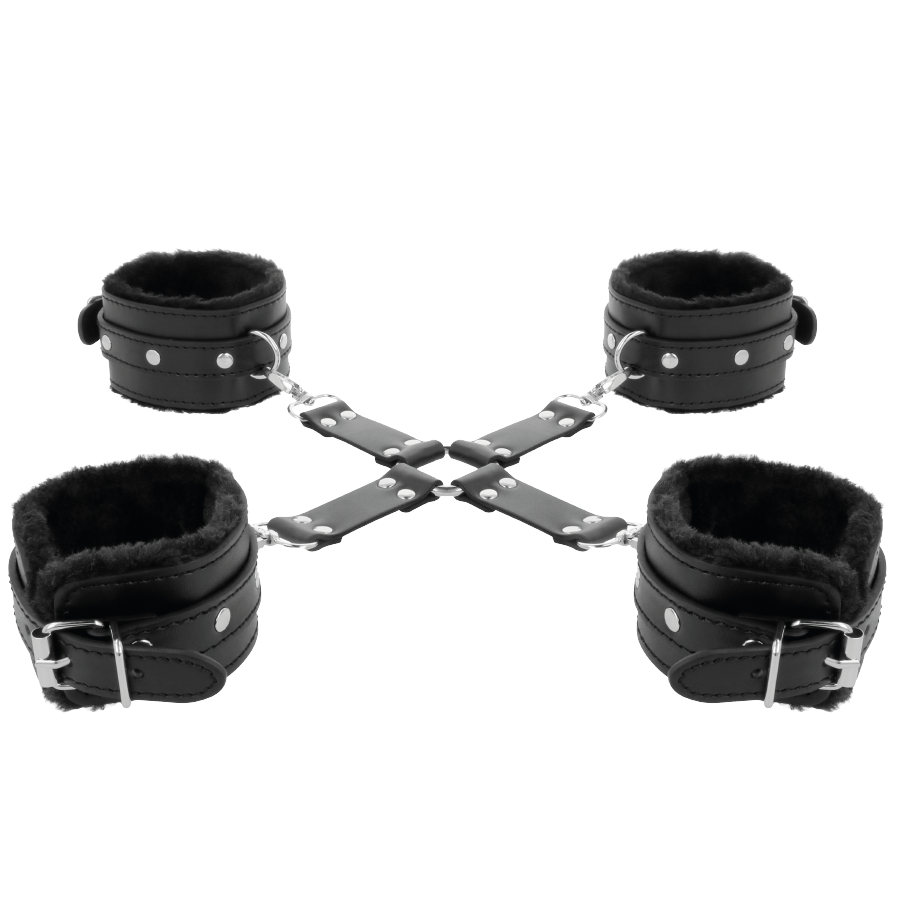 Darkness - Esposas De Cuero Para Pies Y Manos Negro 5 Darkness - Esposas De Cuero Para Pies Y Manos Negro - Imagen 5